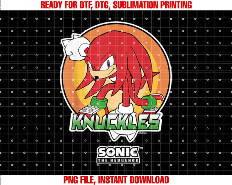 Sonic The Hedgehog Knuckles Superhero Pose Portrait Vintage T-shirt