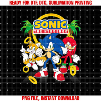 Sonic The Hedgehog Main Trio Gold Rings Epic Group Shot T-shirt