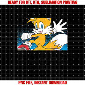 Sonic the Hedgehog Miles Tails Prower Kanji Portrait T-shirt