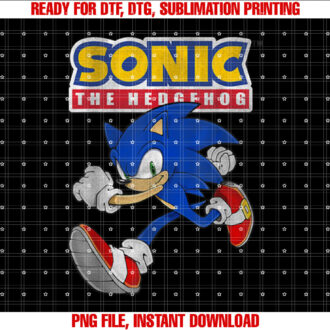 Sonic The Hedgehog Running Sonic Cool Portrait Vintage T-shirt