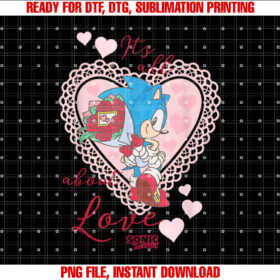 Sonic the Hedgehog Valentines Day Its All About Love T-shirt