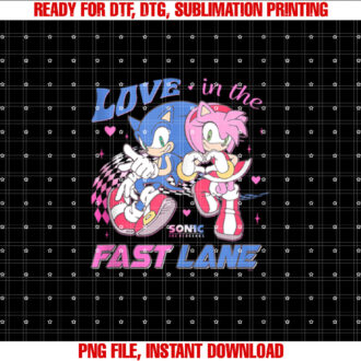 Sonic The Hedgehog Valentines Day Love In The Fast Lane T-shirt
