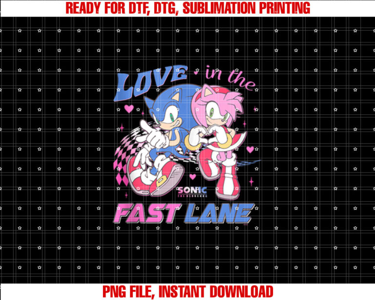 Sonic The Hedgehog Valentines Day Love In The Fast Lane T-shirt