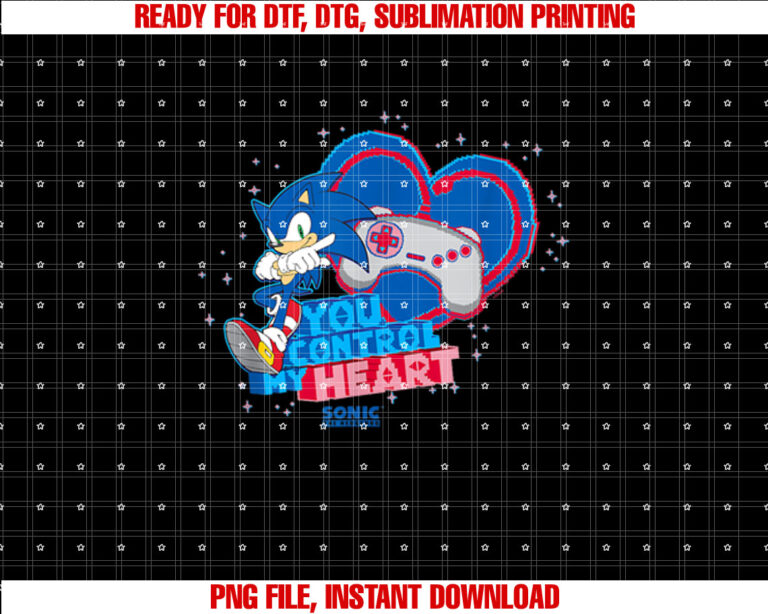 Sonic The Hedgehog Valentines Day You Control My Heart T-shirt