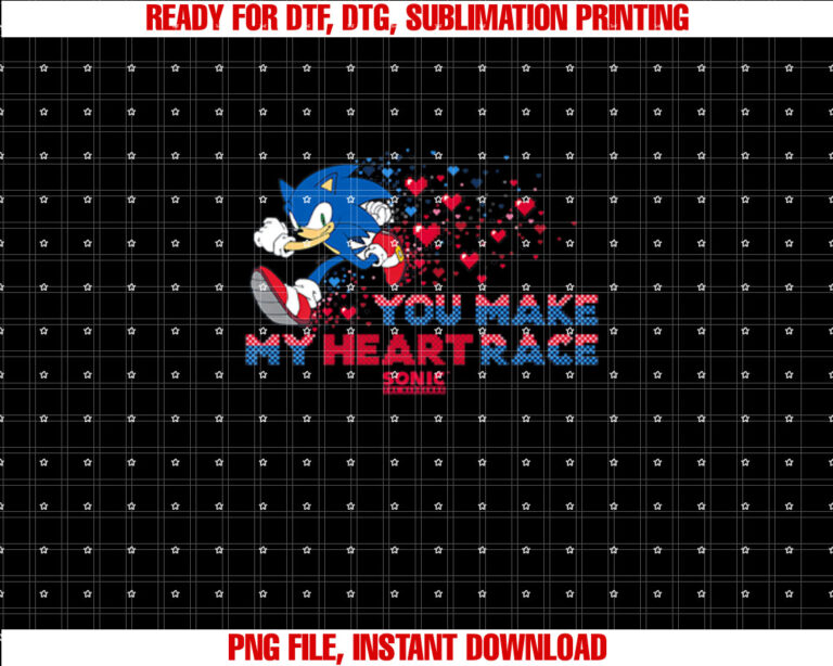 Sonic The Hedgehog Valentines Day You Make My Heart Race T-shirt