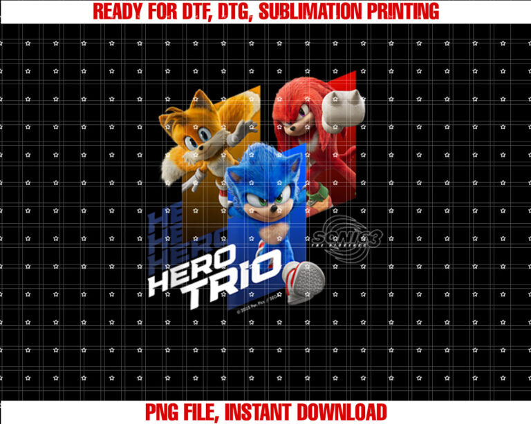 Sonic the Hedgehog 3 Hero Trio T-shirt