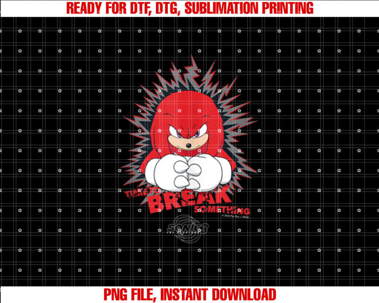 Sonic the Hedgehog 3 Knuckles Time to Break Something T-shirt