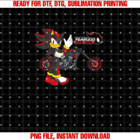 Sonic the Hedgehog Fearless Year of Shadow Motorcycle T-shirt