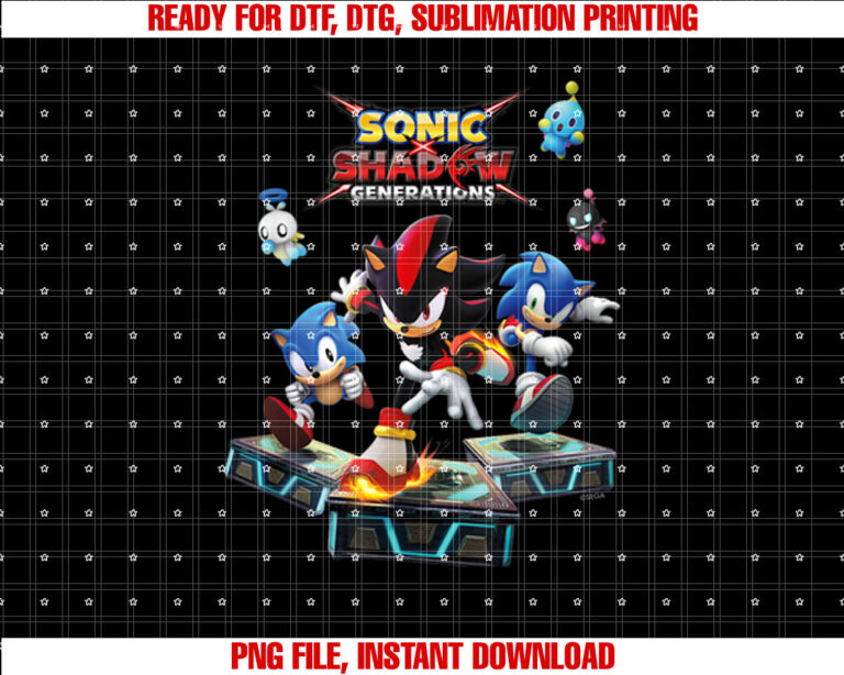 Sonic the Hedgehog Sonic X Shadow Generations Key Art T-shirt