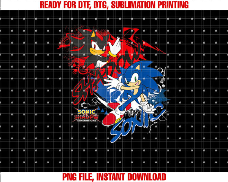 Sonic the Hedgehog Sonic X Shadow Generations Shadow Sonic T-shirt