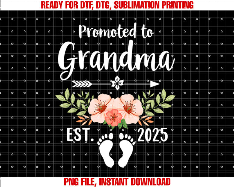 Soon to Be Grandma 2025 Promoted to Grandma Est 2025 T-shirt