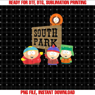 South Park Gang with Sign T-shirt