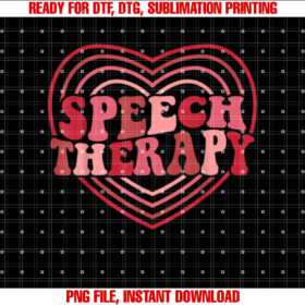 Speech Therapy Valentines Day Slp Heart Speech Therapist T-shirt