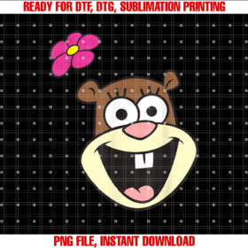Spongebob Squarepants Cheerful Sandy Cheeks Big Face T-shirt