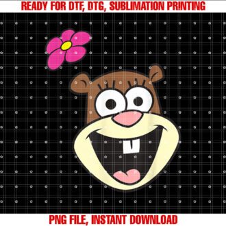 SpongeBob SquarePants Cheerful Sandy Cheeks Big Face T-shirt