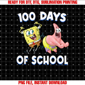 Spongebob Squarepants Patrick 100 Days of School T-shirt