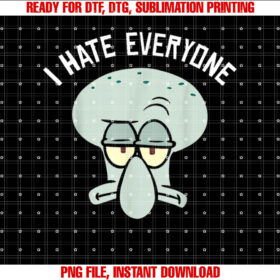 Spongebob Squarepants Squidward I Hate Everyone T-shirt