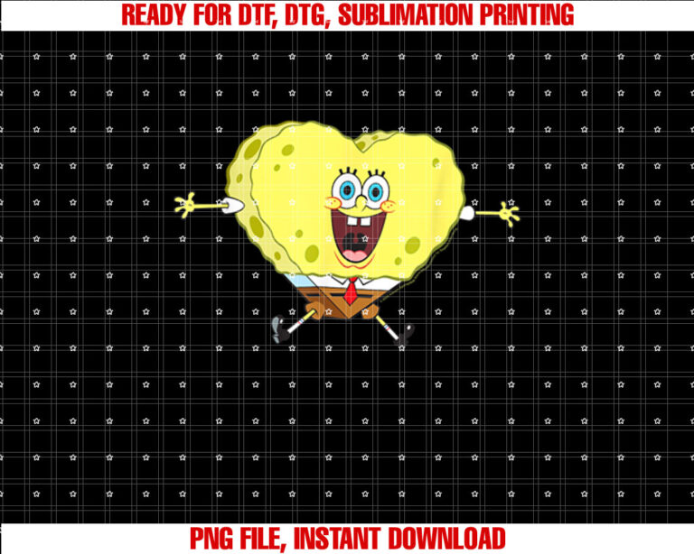 SpongeBob SquarePants Valentines Day Heart Shaped Sponge T-shirt