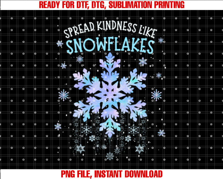 Spread Kindness Like Snowflakes Tie Dye Christmas Pajamas T-shirt