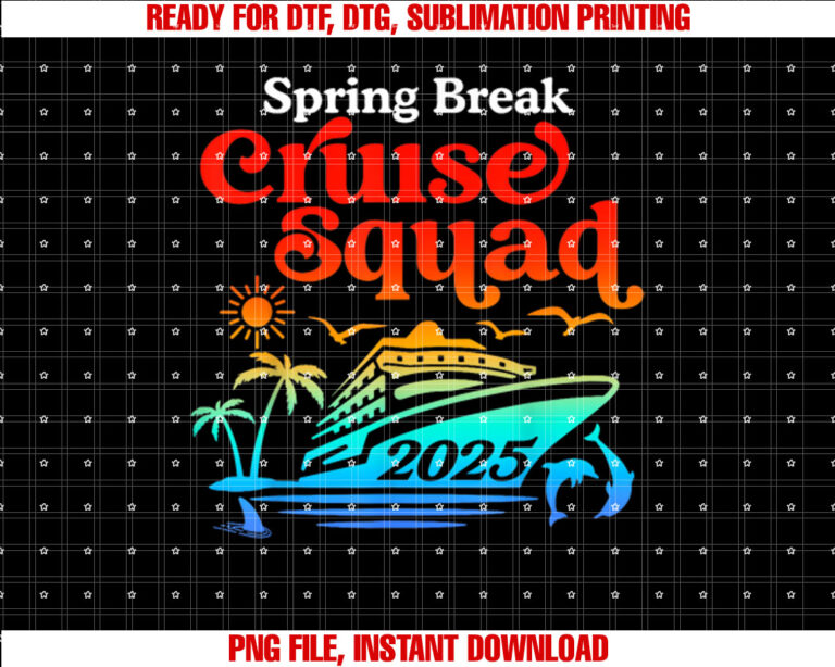 Spring Break Cruise Squad 2025 Family Trip Vacation T-shirt