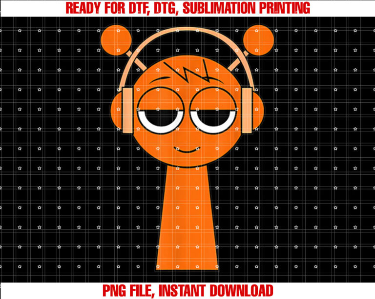 Sprunki Beats Funny Sprunki Game Orange Character Funny T-shirt