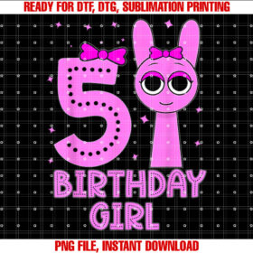 Sprunki Kids 5th Birthday Girls Birthday Sprunki Birthday T-shirt