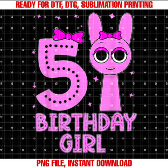 Sprunki kids 5th birthday Girls birthday Sprunki birthday T-shirt