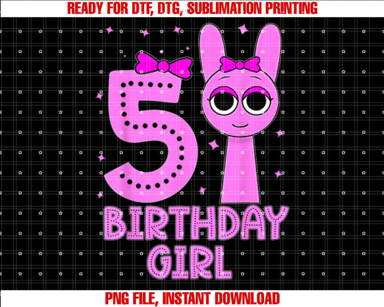 Sprunki kids 5th birthday Girls birthday Sprunki birthday T-shirt