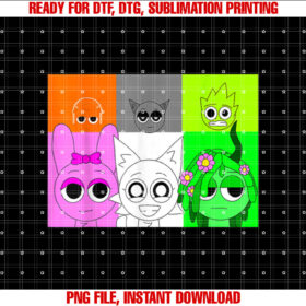 Sprunki Team Characters for Kids Sprunki Funny T-shirt