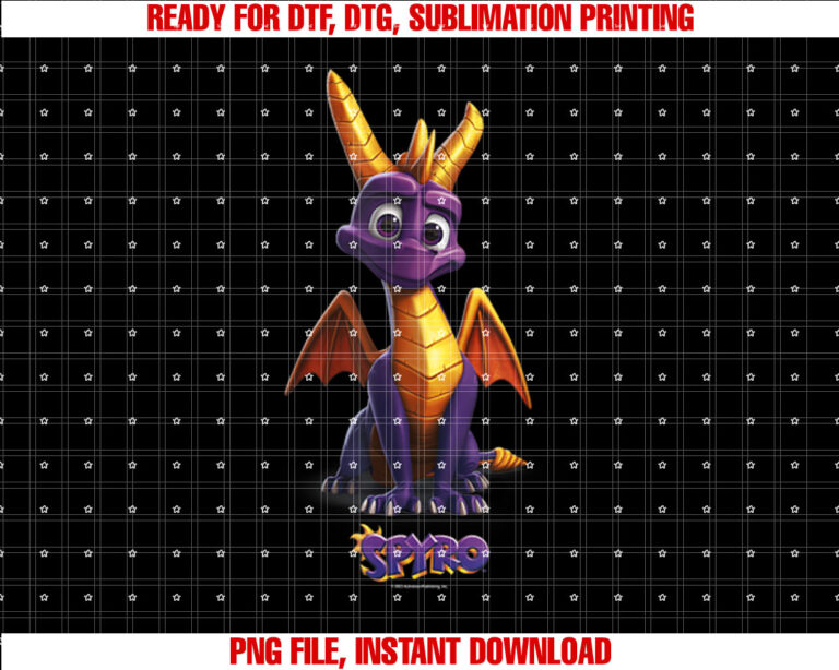 Spyro Adorable Purple Dragon Retro Video Game T-shirt