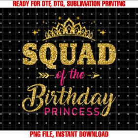 Squad of the Birthday Princess Girls Party T-shirt