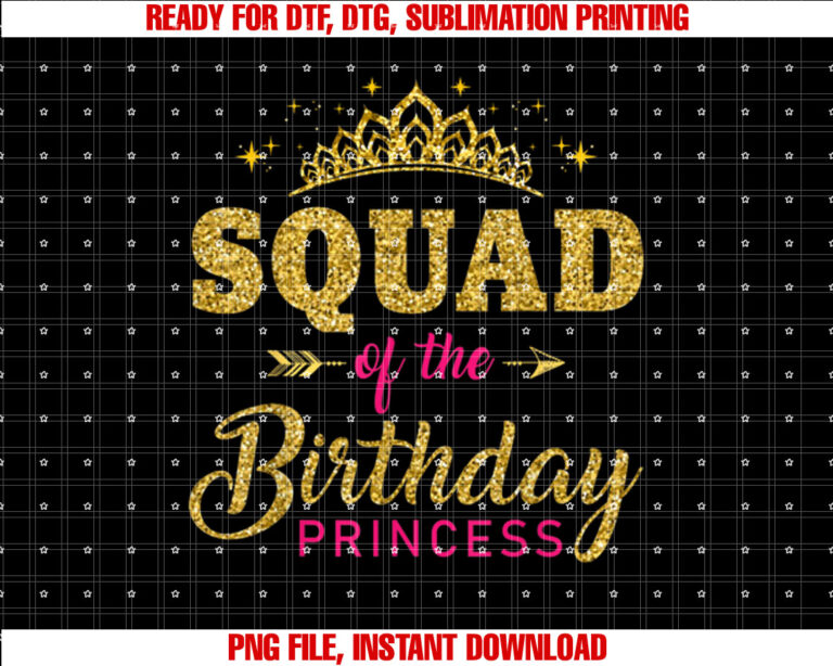 Squad Of The Birthday Princess Girls Party T-shirt