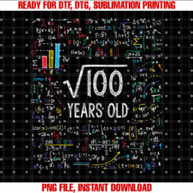 Square Root of 100 10th Birthday 10 Year Old Gifts Math Bday T-shirt