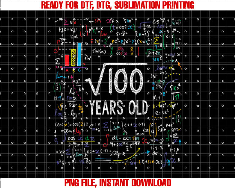 Square Root Of 100 10th Birthday 10 Year Old Gifts Math Bday T-shirt