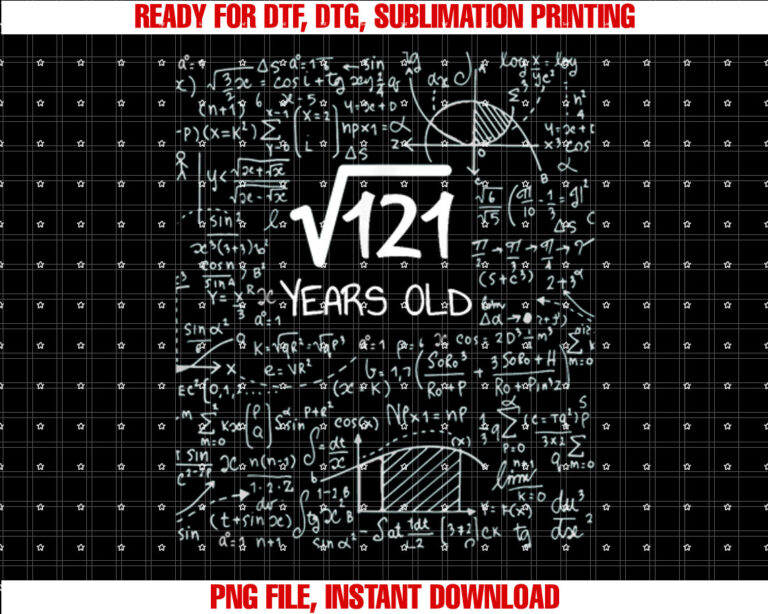 Square Root of 121 11 Years Old 11th Birthday Design T-shirt