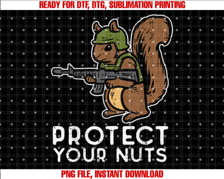 Squirrel Protect Your Nuts Funny Chipmunk Men Women Boy Kids T-shirt