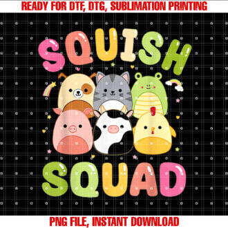 Squish Squad Girls Kids Toddlers Cute Birthday T-shirt