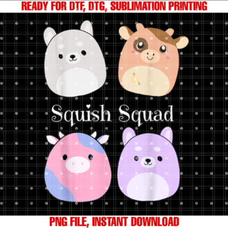 Squish Squad Stuffed Animal Mallow Plush Collector Soft Toy T-shirt