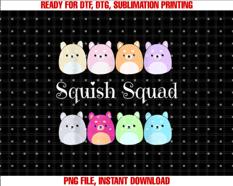 Squish Squad Stuffed Animal Plush Mallow Collector Soft Toy T-shirt