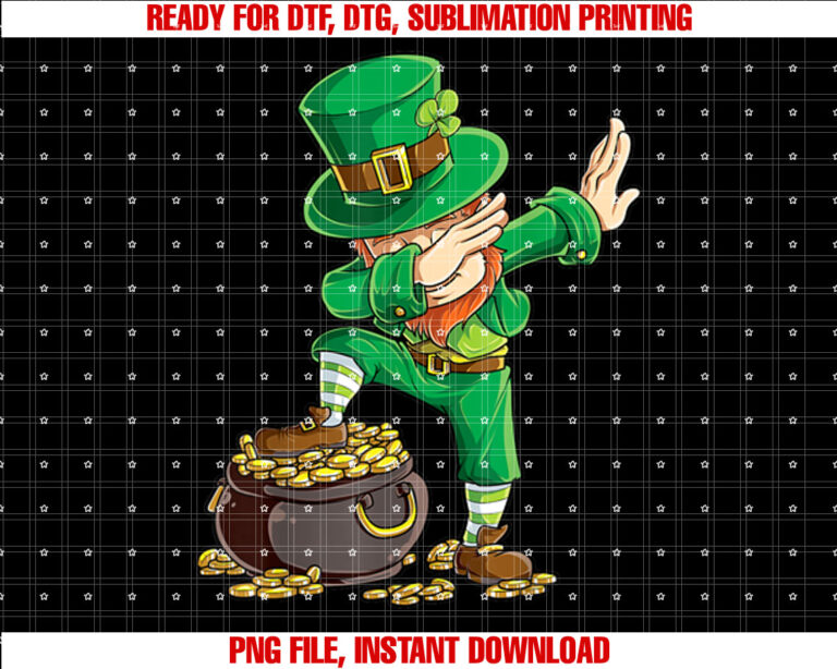 St Patricks Day Dabbing Leprechaun Boys Girls Men Dab Dance T-shirt