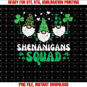 St Patricks Day Gnomes Shenanigans Squad Men Women Kids T-shirt