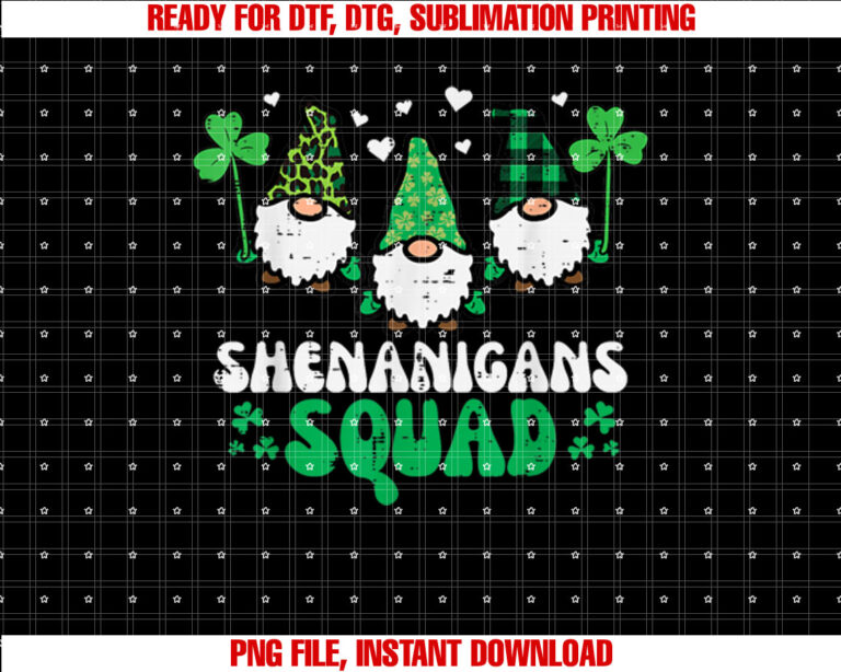 St Patricks Day Gnomes Shenanigans Squad Men Women Kids T-shirt