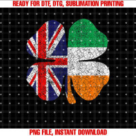 St Patricks Day Irish British Flag Ireland Shamrock Gift T-shirt