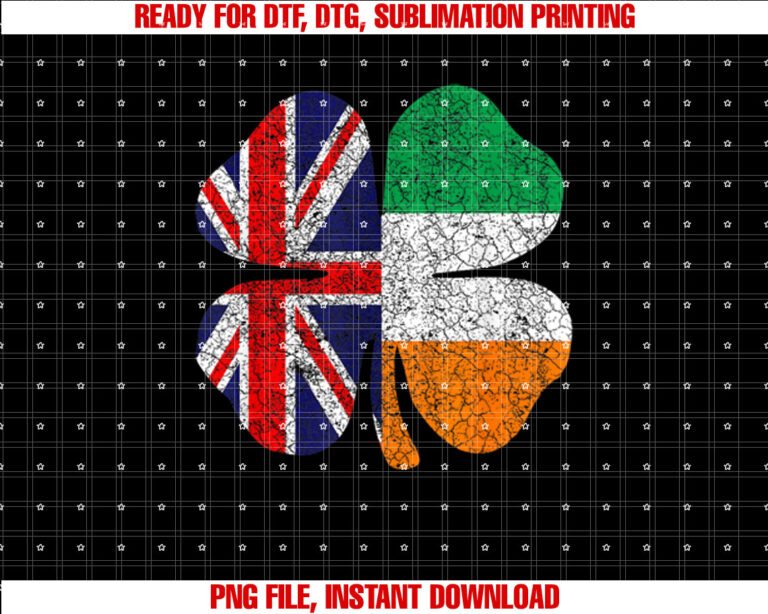 St Patricks Day Irish British Flag Ireland Shamrock Gift T-shirt