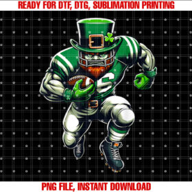 St Patricks Day Leprechaun Football Player Irish T-shirt