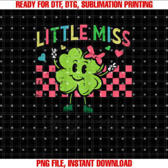 St Patricks Day Little Miss Lucky Charm Saint Paddys Girls T-shirt