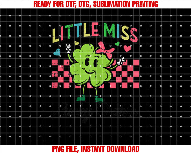 St Patricks Day Little Miss Lucky Charm Saint Paddys Girls T-shirt