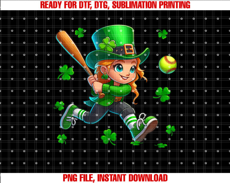 St Patricks Day Man Playing Softball Shamrocks Player Team T-shirt