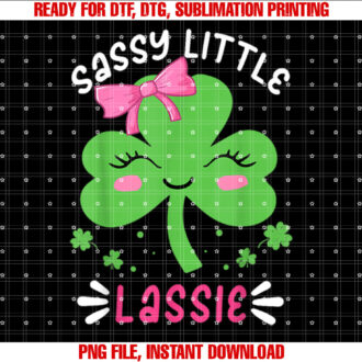 St Patricks Day Sassy Little Lassie Funny Kids Girl T-shirt