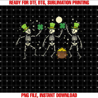 St Patricks Day Skeleton Dancing Saint Pattys Kids Women Men T-shirt